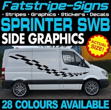 to fit MERCEDES SPRINTER SWB GRAPHICS STICKERS STRIPES RACE CAMPER VAN MOTORHOME