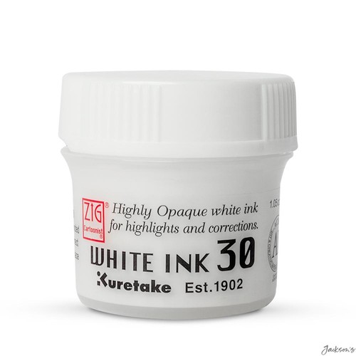 Kuretake white ink jar - ink, 30ml