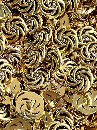100 gold blazer buttons 15mm - blazer,