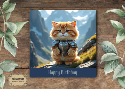 Cat 017 animal birthday card - animal,
