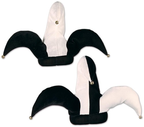 Plush black white jester - plush,