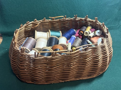 Vintage wicker basket used - basket, for