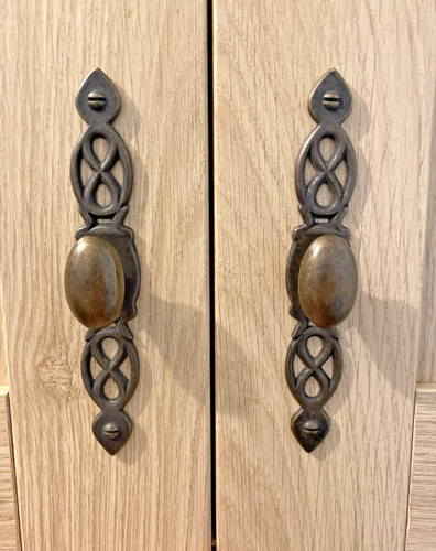 Antique brass cabinet handles - cabinet,