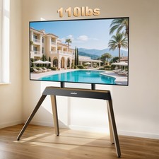 Heavy Duty Steel TV Stand Height Adjustable TV Floor Stand Stable Display Stand