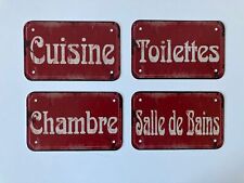 French Red Mini Plaques Signs