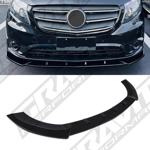 Gloss black front bumper - front,