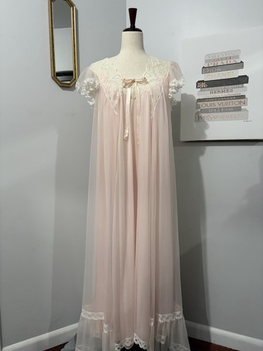 Vintage tosca chiffon peignoir - chiffon,
