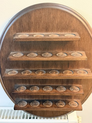 Vintage wooden thimble display - wooden,
