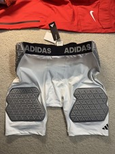 Adidas Techfit Padded Football Compression Shorts girdle White gray Men's XL