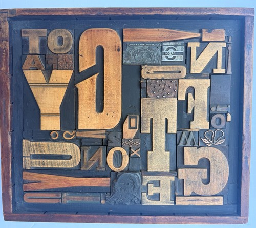 Vintage wooden letterpress - vintage,