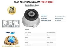 REAR AXLE Trailing Arm Bush for BMW 3 Touring (E36) 325 tds 1995-1999