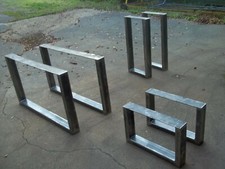 2 CUSTOM BESPOKE TABLE LEGS RETRO INDUSTRIAL STEEL METAL COFFEE BENCH DESK BAR