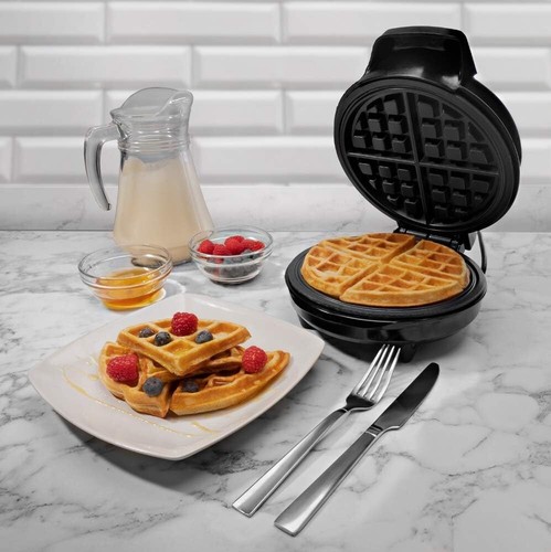 Black electric 760w waffle - electric,
