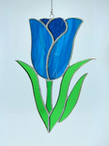 Tulip flower handmade stained - tulip,