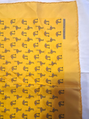 Hermès vintage yellow silk - ,