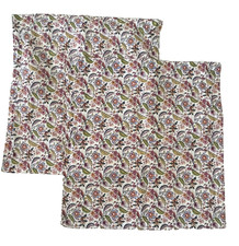 2 Ikea Alvine Gava Pillow Cover 21.5”x 21.5” Floral Scandinavian Folk Art