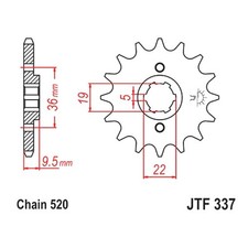 JT Front Sprocket 13 Tooth 520