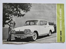 FORD CONSUL CLASSIC LAUNCH SALES BROCHURE 1961