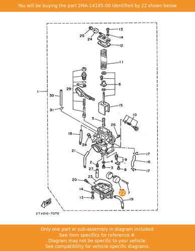 Yamaha float 2ma 14185 oem - 2ma-14185-00,
