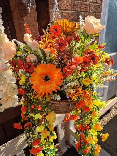 Autumn hanging basket - autumn,