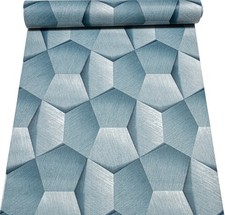 Blue Wallpaper Silver Metallic