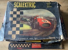 Vintage Scalextric Tri-ang Grand Prix Series Set 1960s With 2X Cars