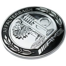 65MM Mercedes AMG Logo Decal Emblem Sticker for Body Silver Black