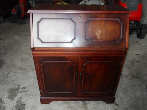 Vintage bureau writing desk - vintage,