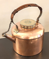 ANTIQUE COPPER PICNIC KETTLE G.W.S. & S. c.1910 - LARGE SIZE.