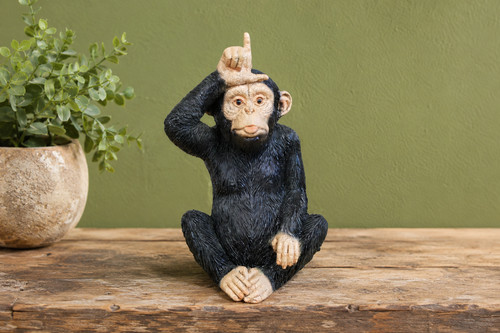 Chimpanzee resin ornament - chimpanzee,