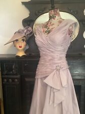 Ian Stuart /John Charles Mother Of The Bride Jewelled Gown Size UK 10 12 & Hat