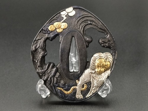 Japanese katana tsuba tiger - katana,