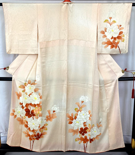 Japanese vintage kimono beige - japanese,
