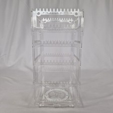 360 Rotating Earring Holder Jewelry Display Stand Organizer Hanger Rack Case