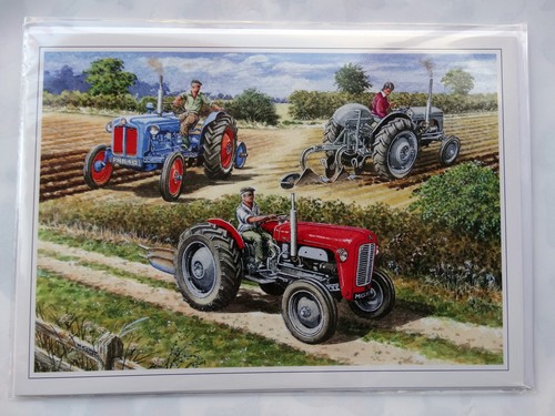 Vintage tractor ploughing - vintage,