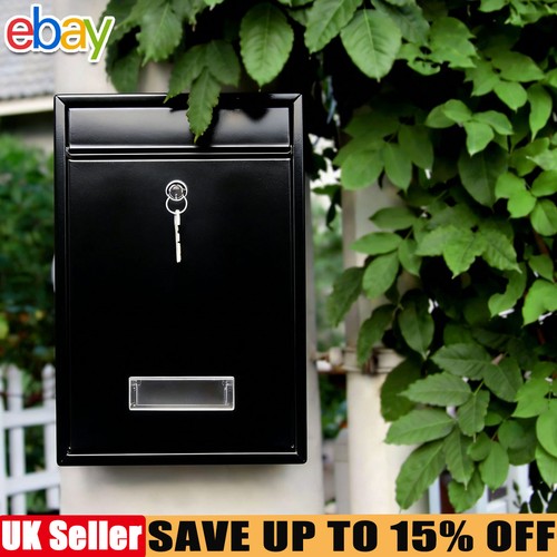 Black large letter box - black,