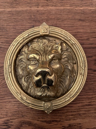 Vintage lions head door - lions,