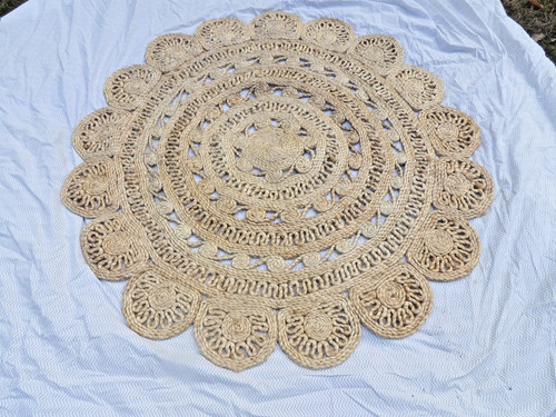Round braided jute - round,