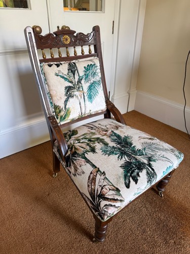 Mahogany victorian chair - mahogany,