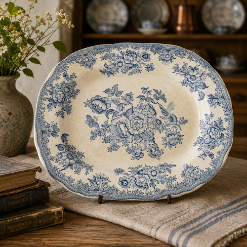 Antique victorian blue white - victorian,