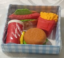 Novelty Fast Food Rubber Erasers Back To School Stationery Party Bag Fillers