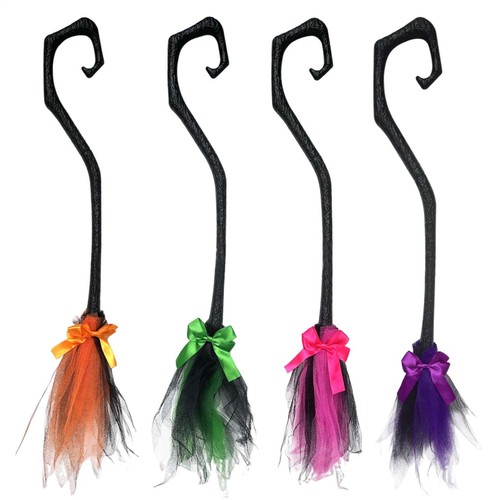 Halloween witch broom ribbon - witch,