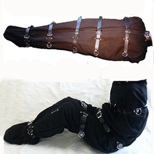 Leather belt bondage - leather,