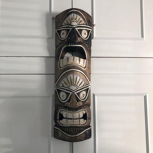 Tiki mask hawaiian island - hawaiian, wall