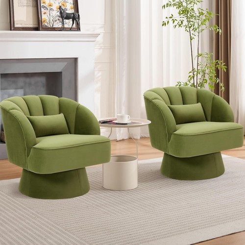 2pcs modern velvet swivel - modern,