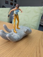DAMAGED Lara Croft Hand Of Midas Scene Eidos figure Half Turned To Gold 16cm  7"