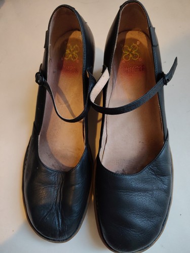 Black leather mary jane - leather,