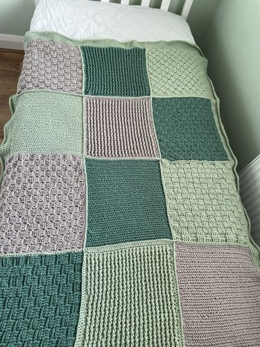 Handmade crochet throw blanket - handmade,
