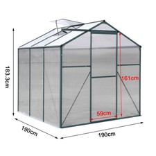 Glazing Polycarbonate 6x6 8x6 10x6ft Greenhouse Aluminium Garden Plants Housing