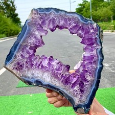 6.49LB Natural Amethyst geode quartz cluster crystal specimen Healing